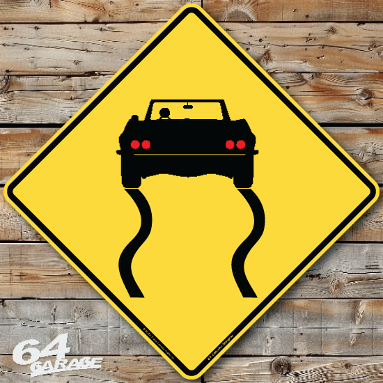 1967 Corvette Stingray Rear View Sign With Driver