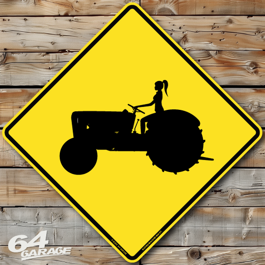 Caution Farm Vehicles 1950 Ford 8N Tractor Sign