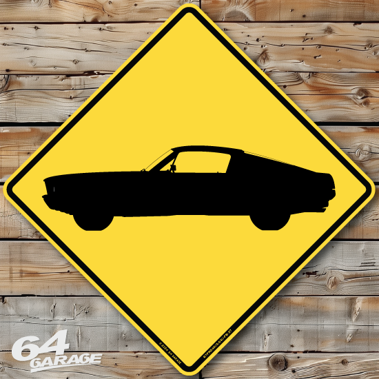 1967 Ford Mustang Fastback Side View Sign