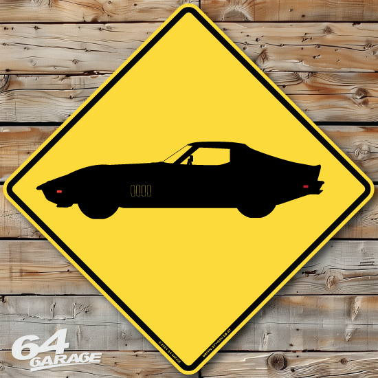 1969 Corvette Hardtop Small Block Side View Sign