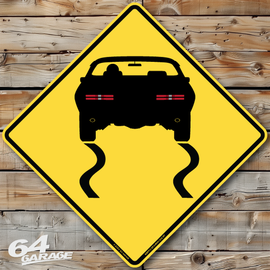 1969 GTO Judge Rear View Sign With Driver